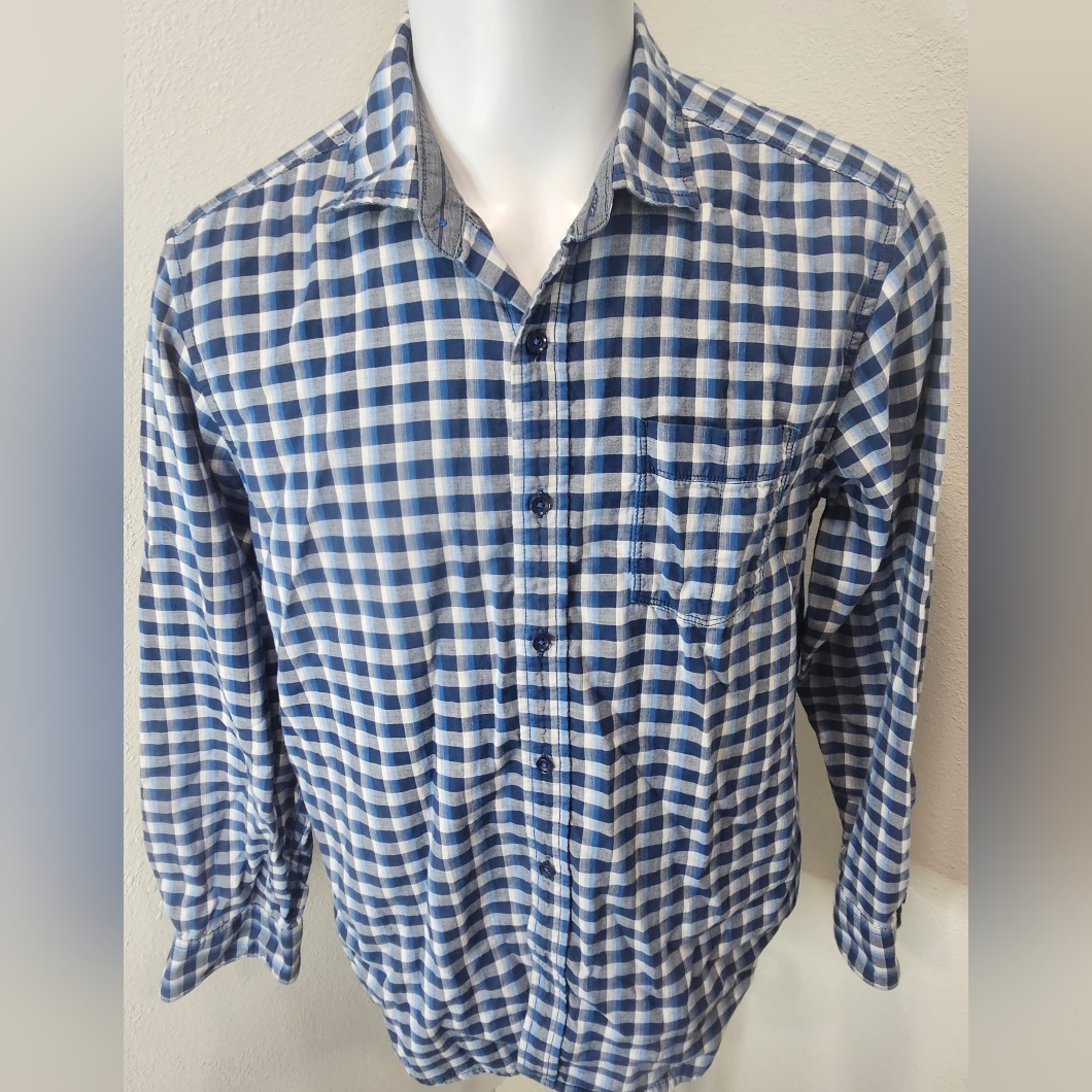 Tommy Bahama Jeans Plaid Button-Down Men's Large